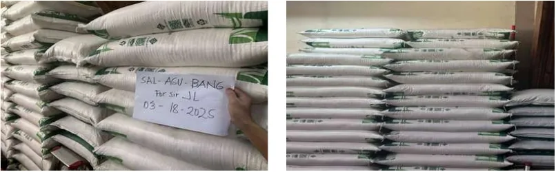 Stacked sacks of sugar